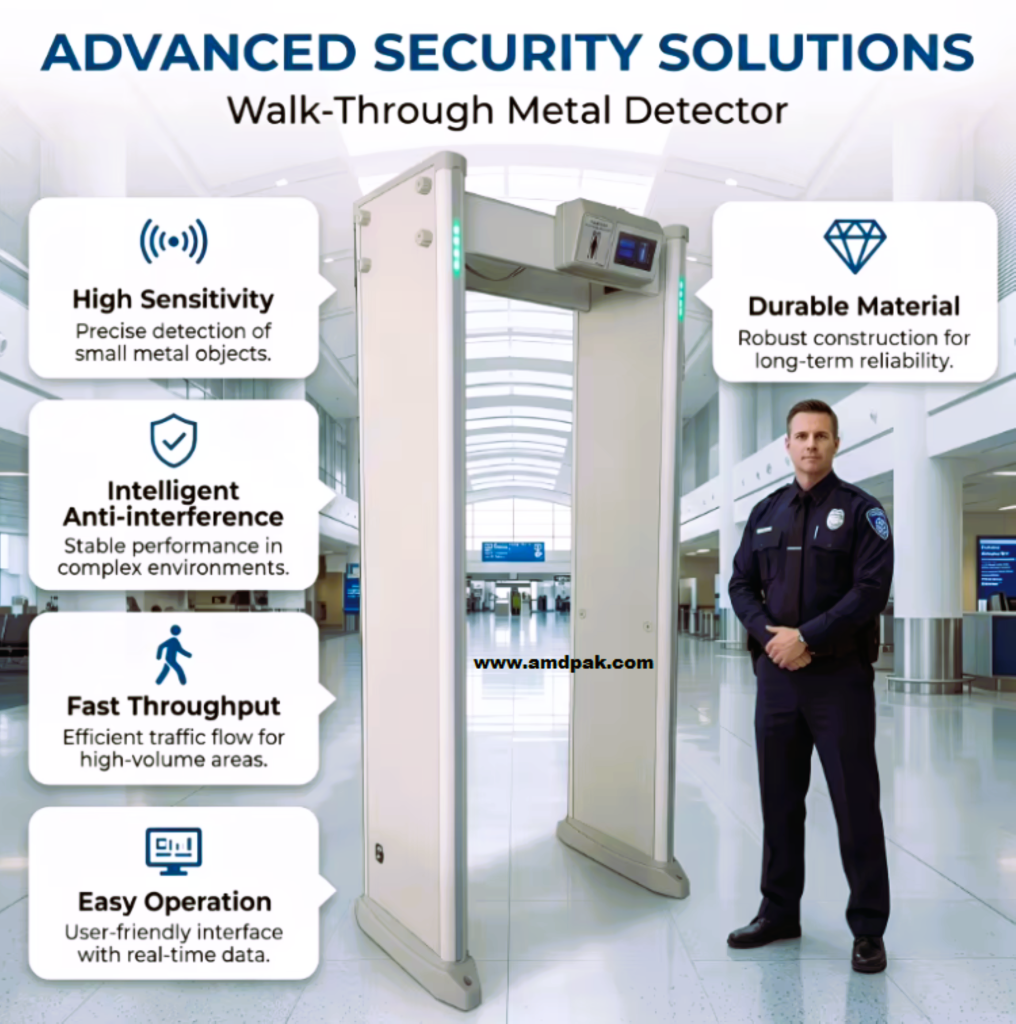 Professional Multi Zone Walk Through Metal Detector for Security Screening in Pakistan
